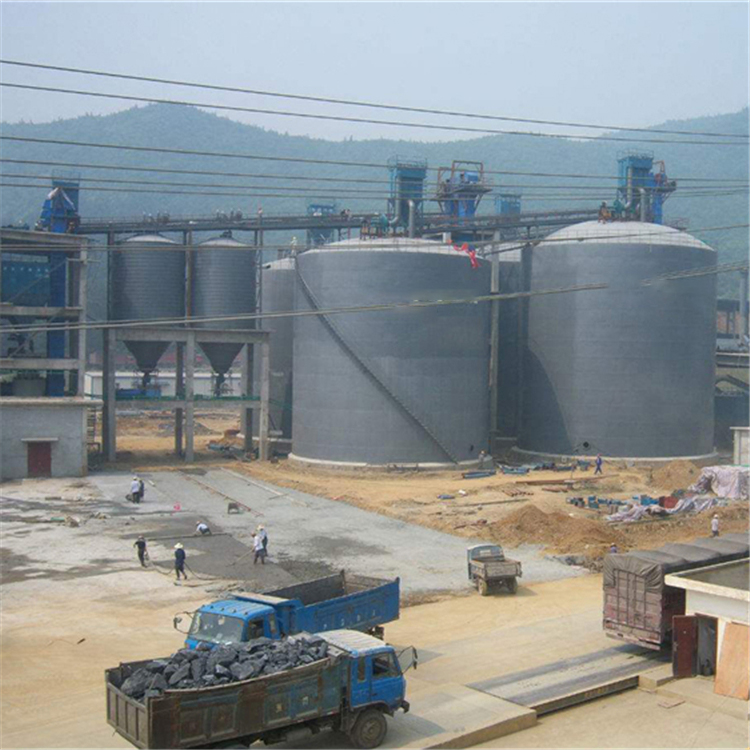 汉中水泥钢板仓2座3000吨青岛项目进入施工
